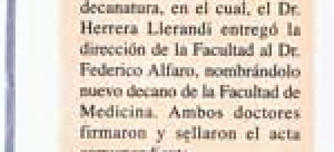 Cambio de Decanatura de la Faculta de Medicina de la UFM